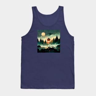 Lanterns in the forest Tank Top